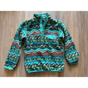 Patagonia Synchilla Multicolor Pattern T Snap Fleece Size Youth Large